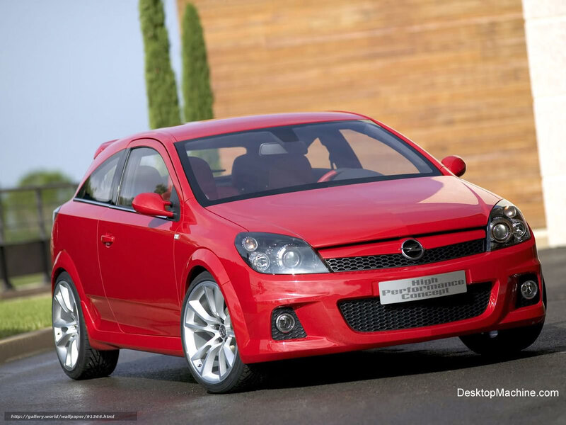 Red Opel Performance Car