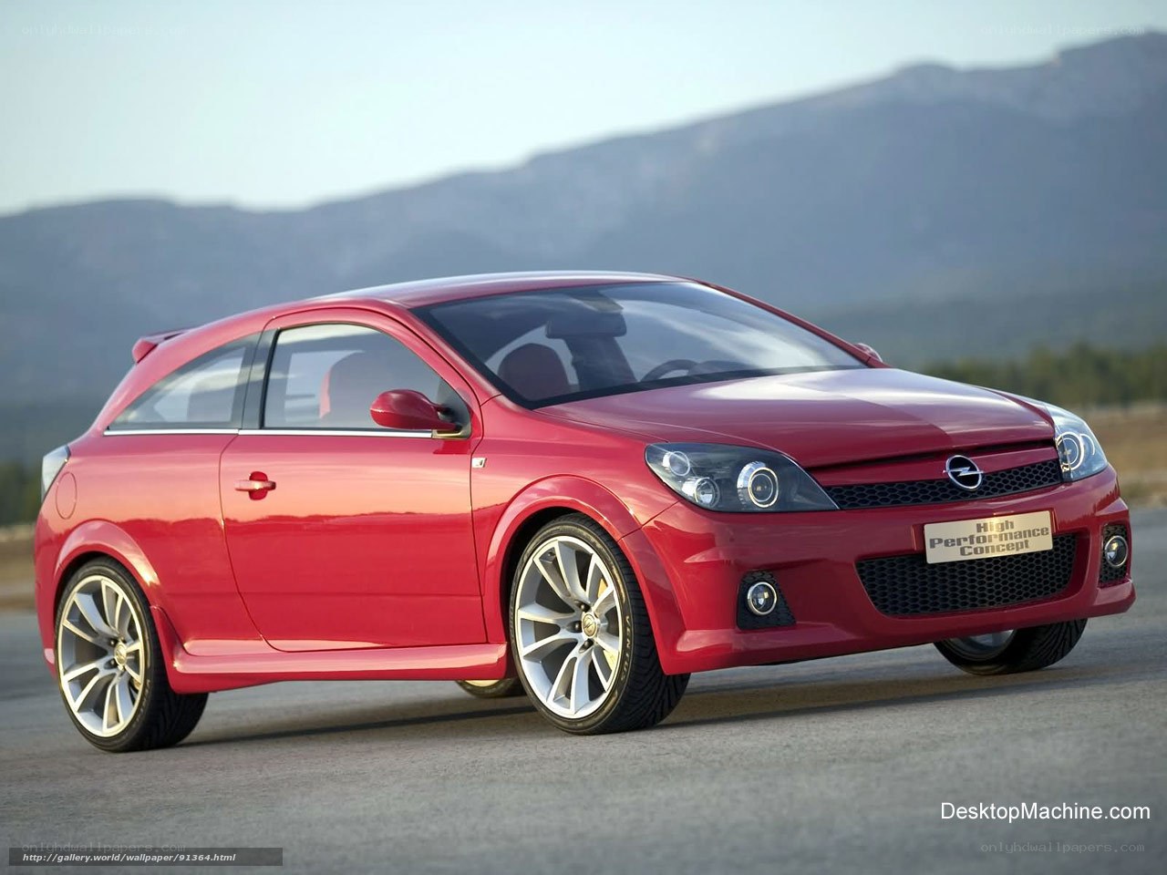 Red Opel performance concept car
