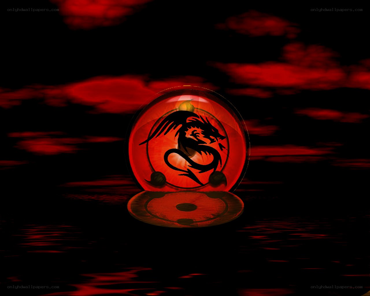 Red orb with dragon symbol