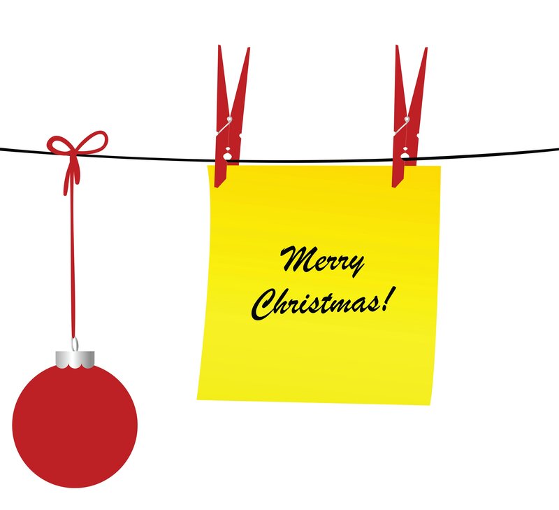 Red Ornament and Note