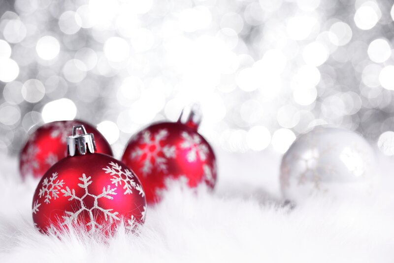 Red Ornament Balls — Festive