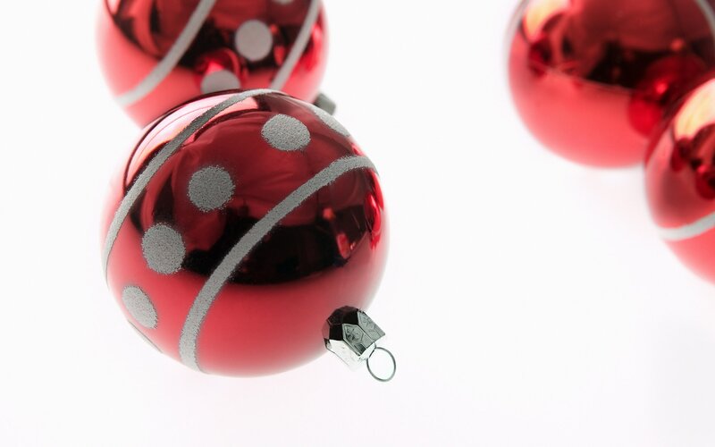 Red ornament balls