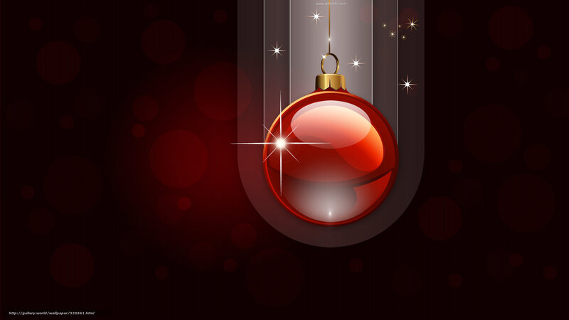 Red ornament hanging on dark background
