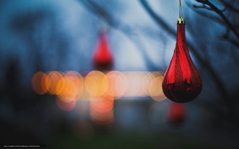 Red Ornament Hanging — Serene