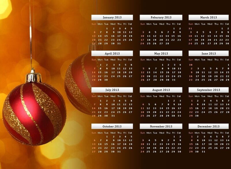 Red Ornament on Gold Background — Festive