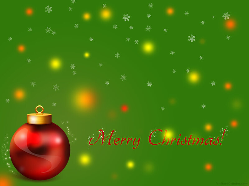 Red Ornament on Green