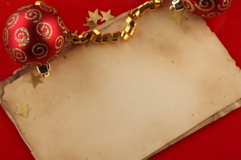Red Ornament on Paper