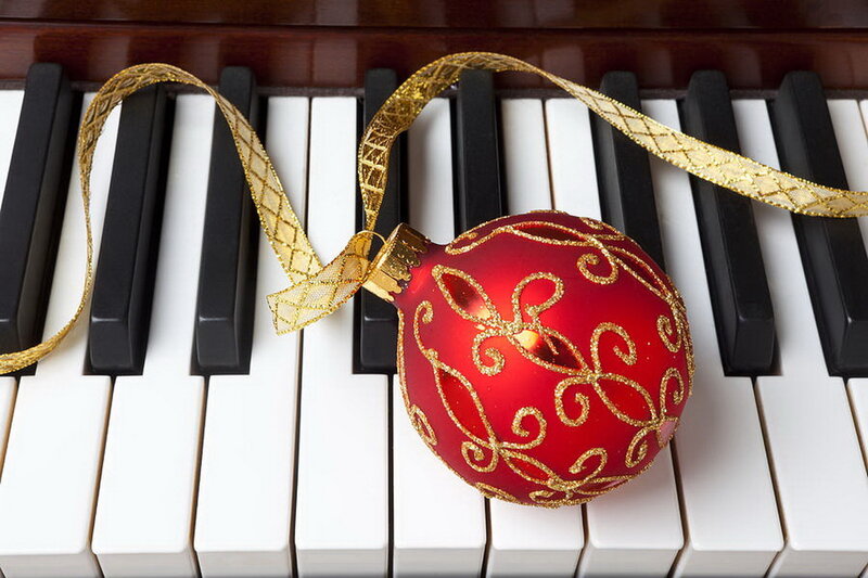 Red Ornament on Piano