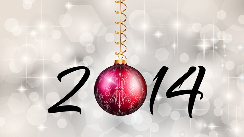 Red Ornament with 2014