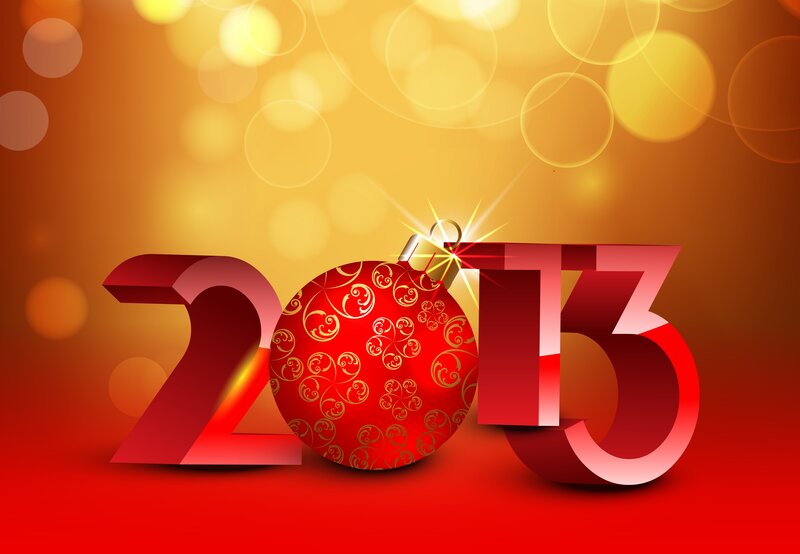 Red Ornament with Numbers