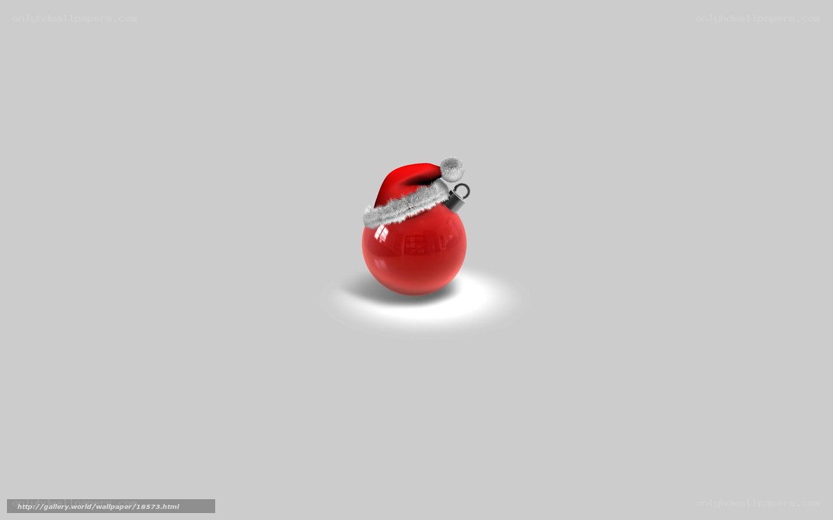 red ornament with santa hat