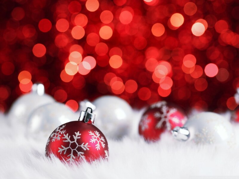 Red Ornament with Snowflakes — Festive, Winter, Photograph
