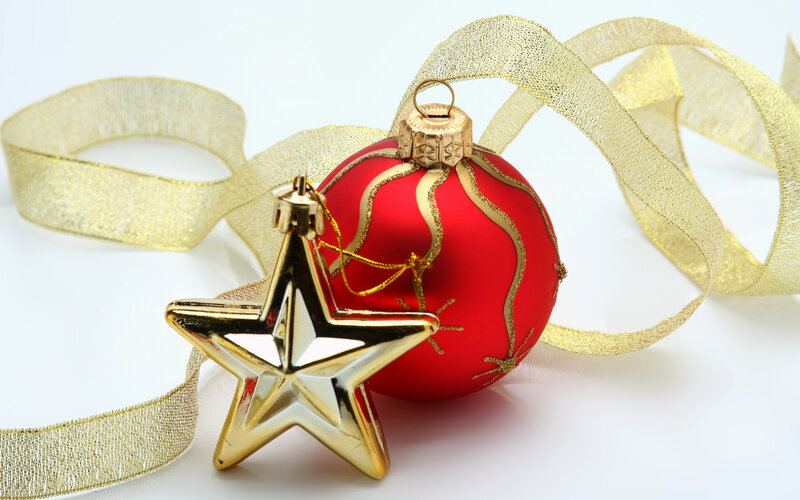 Red Ornament with Star