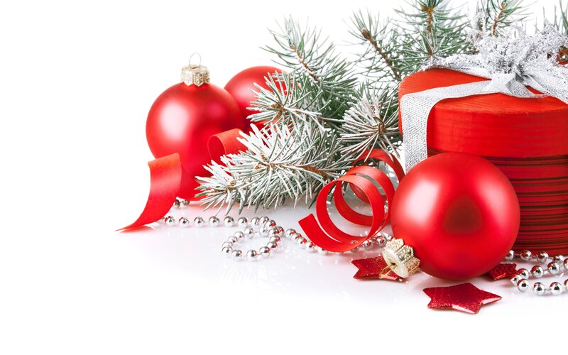 Red Ornaments and Gift