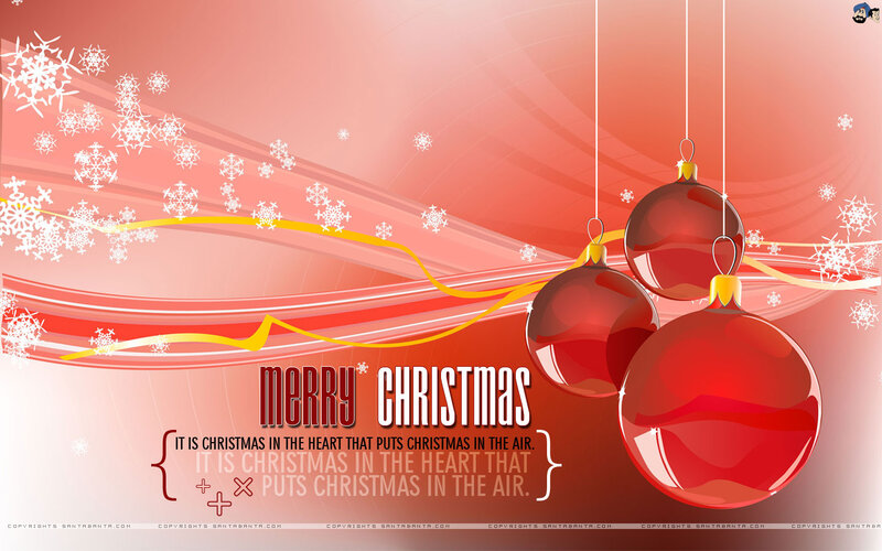 Red Ornaments and Snowflakes — Festive