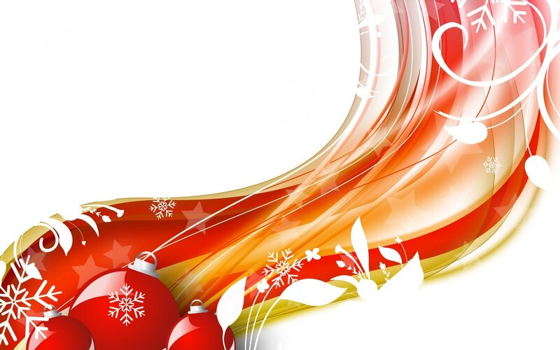 Red Ornaments and Swirls — Festive