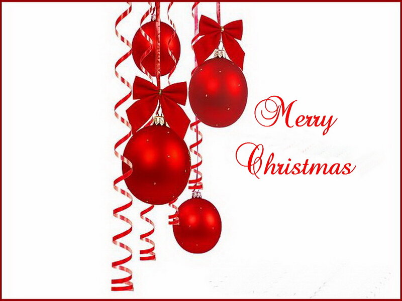 Red Ornaments Hanging — Festive, Winter, Illustration