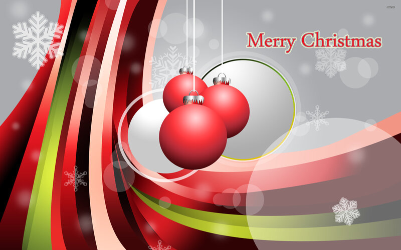 Red Ornaments Hanging — Festive, Winter