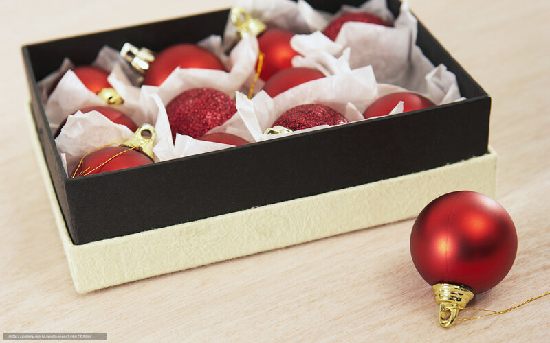 Red Ornaments in Box — Calm