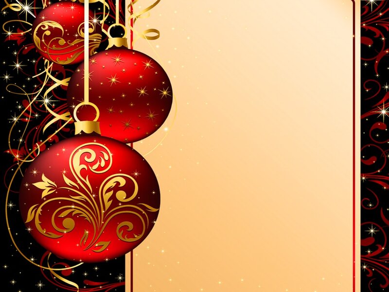 Red Ornaments on Black