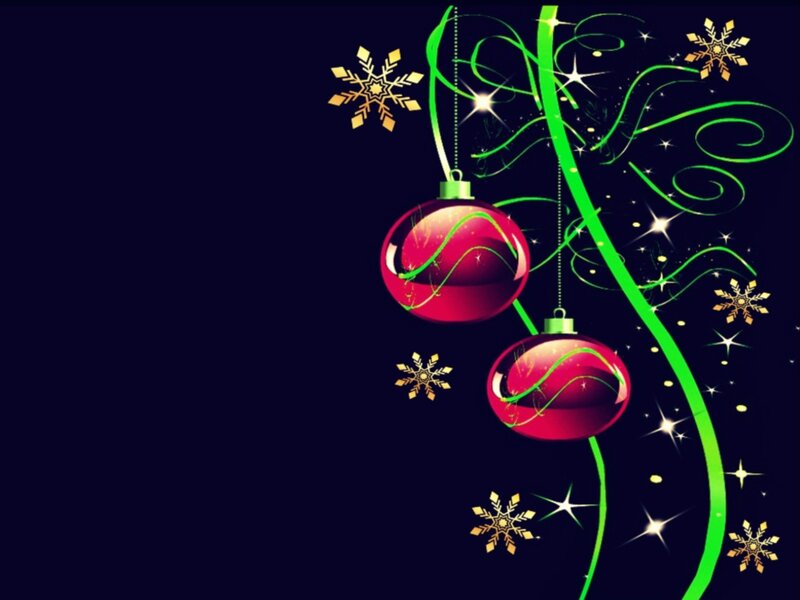 Red Ornaments on Green Vine