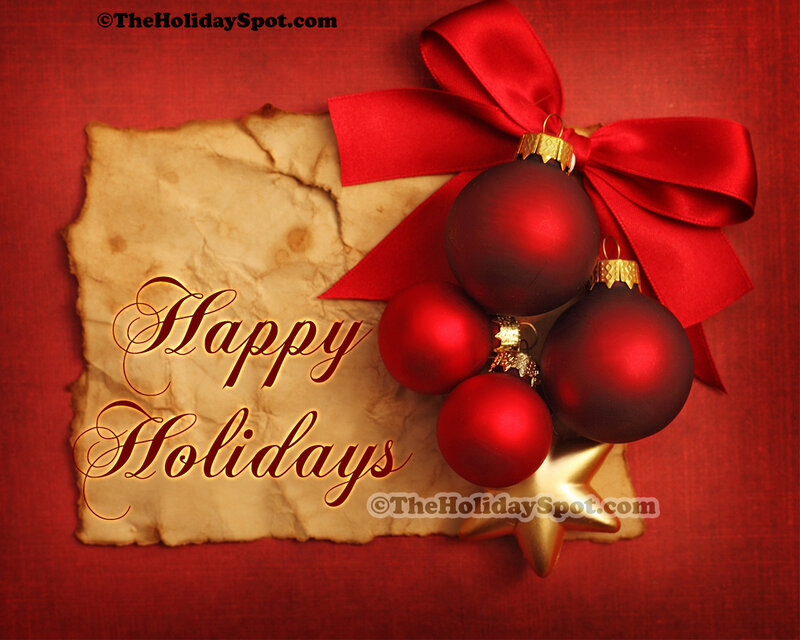 Red Ornaments on Paper — Festive