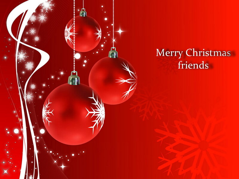 Red Ornaments on Red Background — Festive, Winter