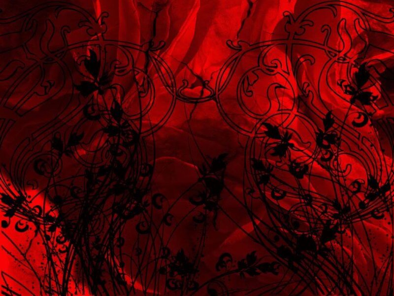 red ornate floral pattern