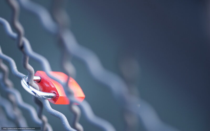 Red Padlock on Chain — Calm