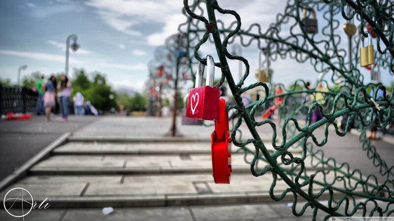 Red Padlock with Heart — Serene