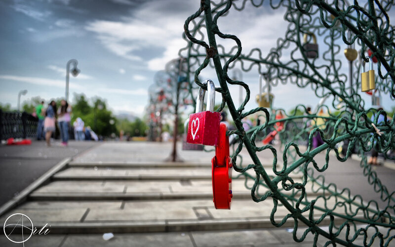 Red Padlock with Heart