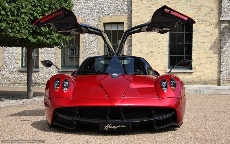 Red Pagani Huayra — Dramatic, Afternoon, Photograph