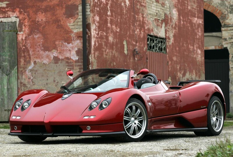 Red Pagani roadster
