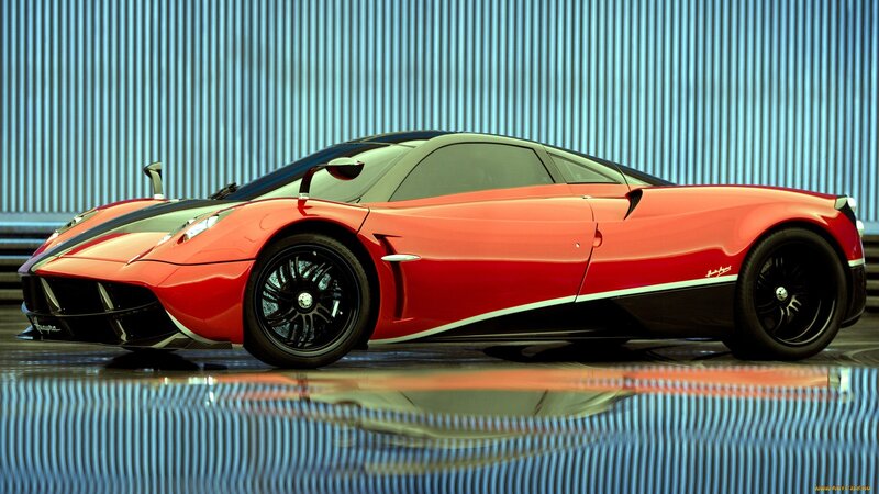 red Pagani sports car