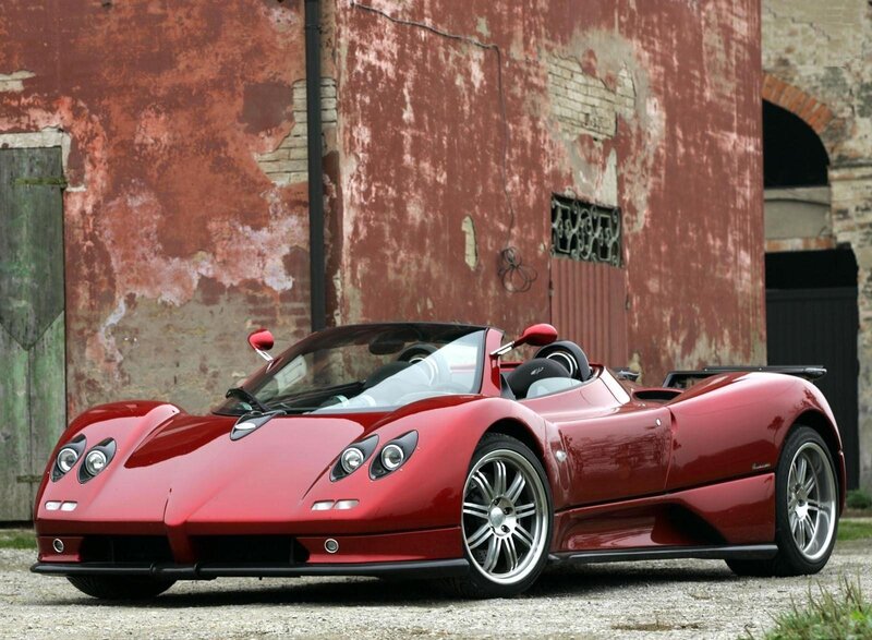 Red Pagani sports car