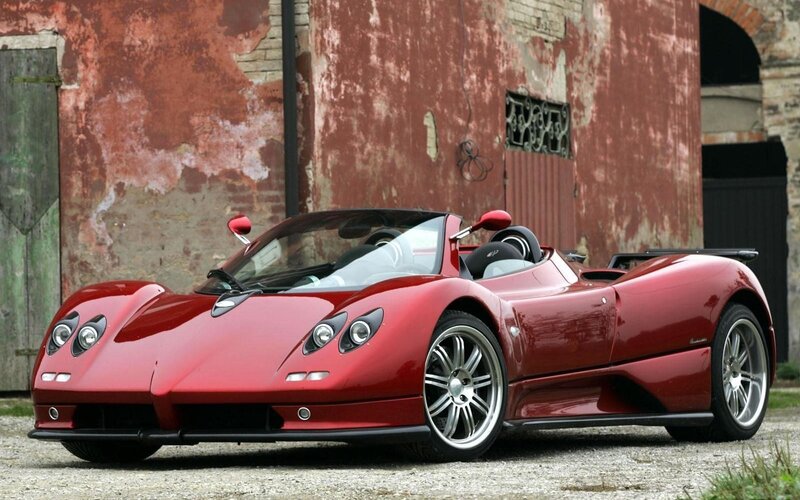 Red Pagani sports car
