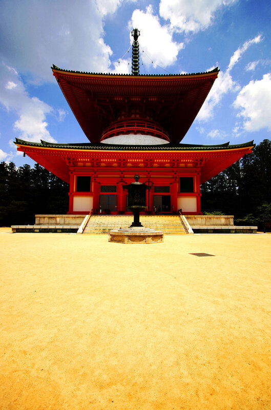Red pagoda at Nara Park