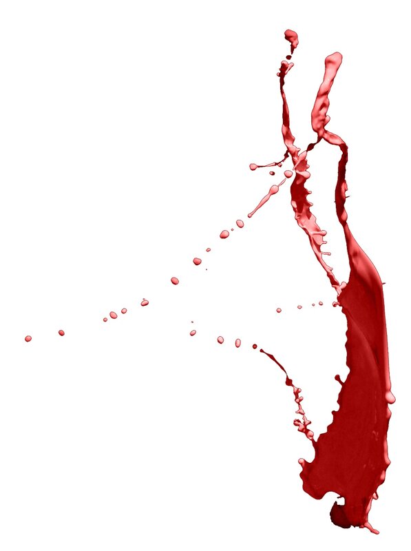 red paint splatter