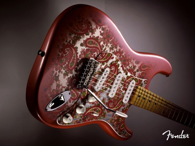 Red Paisley Electric Guitar