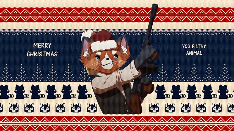 Red Panda in Santa Hat