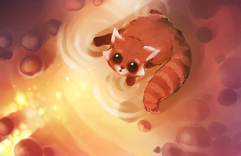 Red Panda in Tunnel