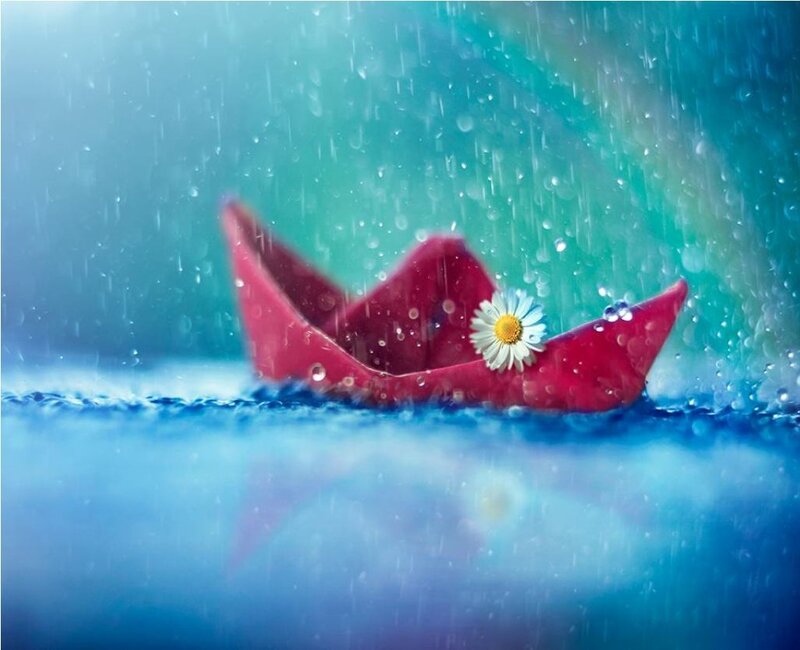 Red Paper Boat — Blue