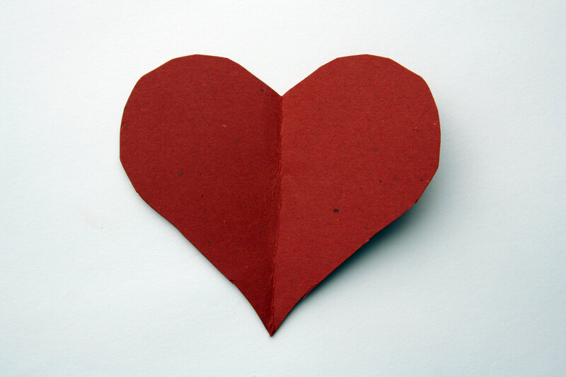 red paper heart