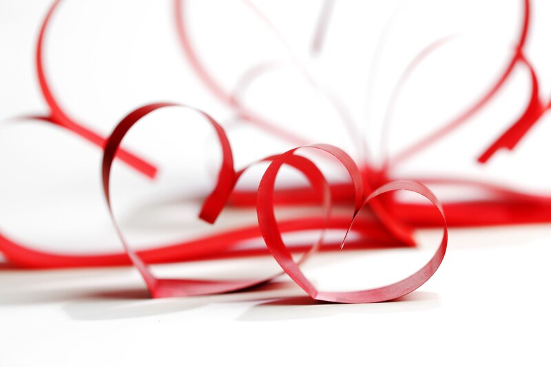 Red Paper Hearts — Calm, Photograph