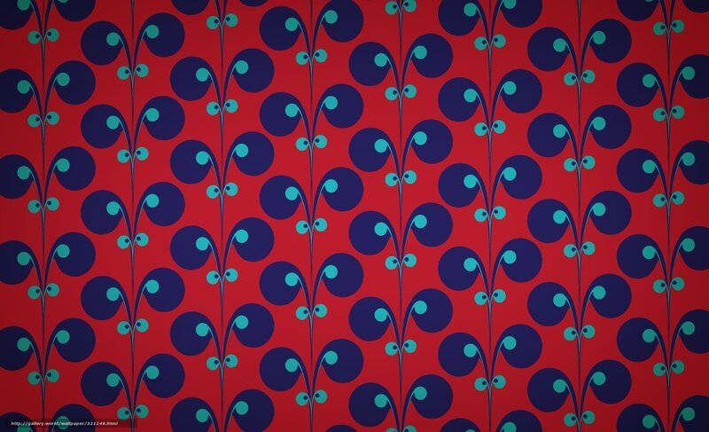 red pattern with blue circles