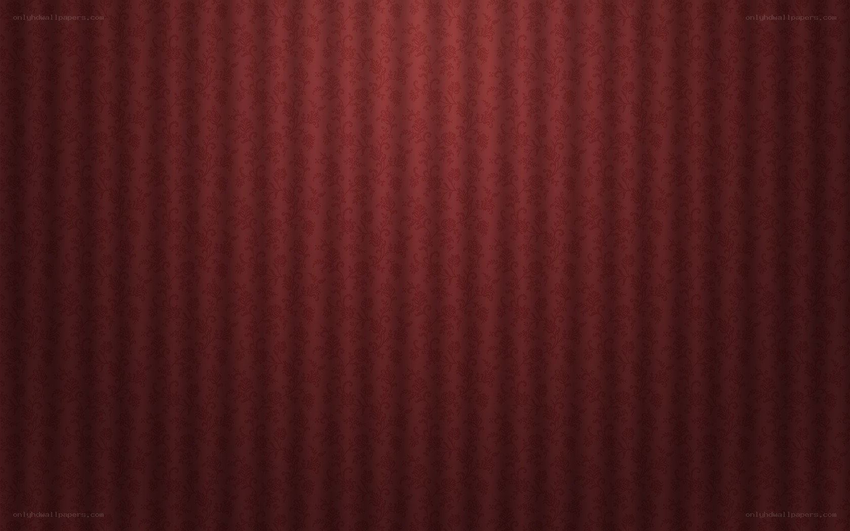 red patterned curtain