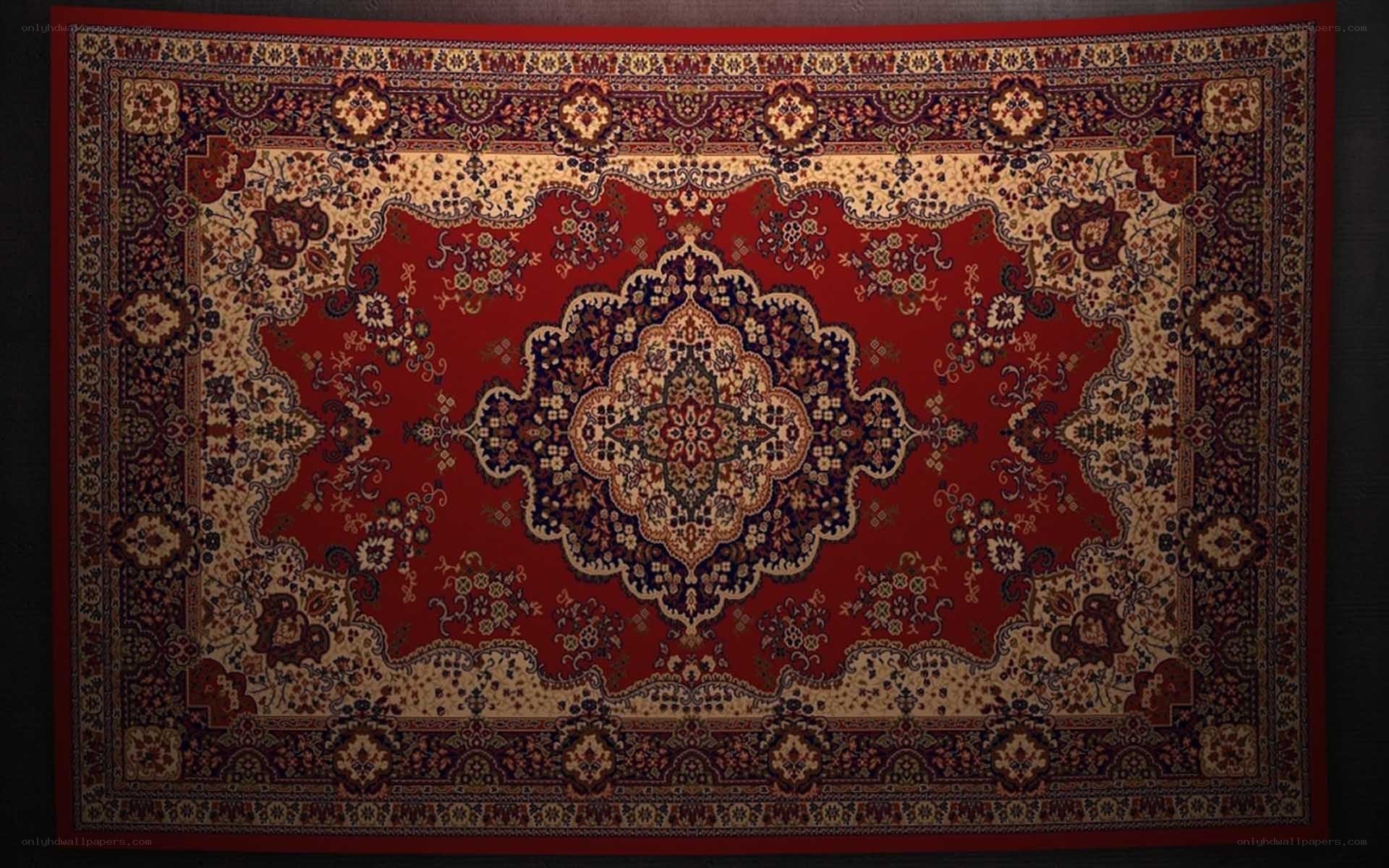 red patterned rug