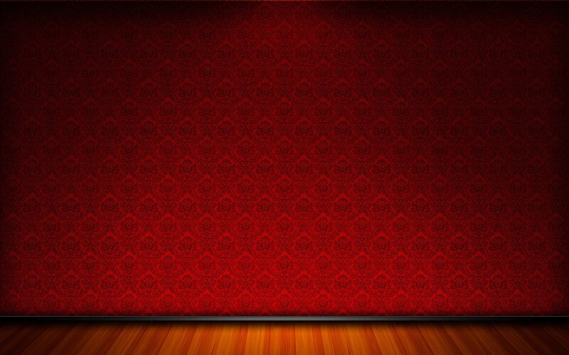 Red Patterned Wallpaper — Dramatic