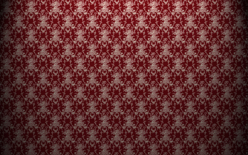 Red Patterned Wallpaper — Ornate, Digital Art