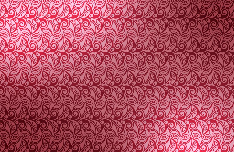 Red Patterned Wallpaper — Ornate